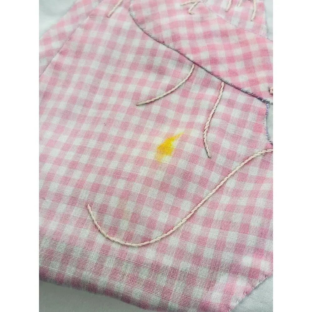 Vintage Girl Bonnet Sunbonnet Baby Quilt Horse 3D Handmade Hearts Sue Boy Riding